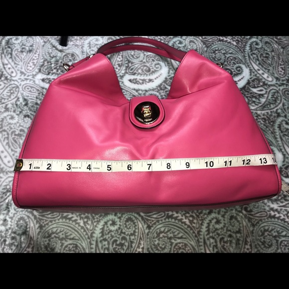Coach Pink Leather Carlyle Shoulder Bag - Picture 7 of 8